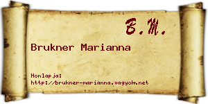 Brukner Marianna névjegykártya